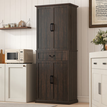 Farmhouse Storage Cabinet With Door Shelves